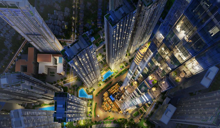 Công trình Landmark 81 lầu được thiết kế bao quanh kính xanh rất đẹp giữa Sài Gòn