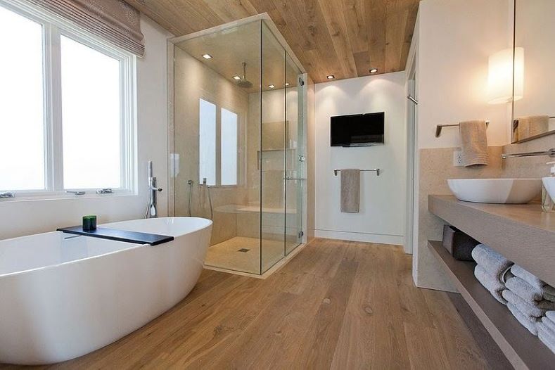 vách kính phòng tắm tận hưởng không gian đa chiều